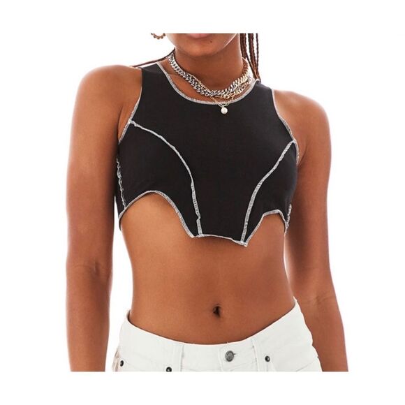 NWOT LF EMMA & SAM Overlock Handkerchief Tank Top - Picture 1 of 4